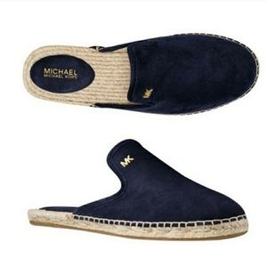 Michael Kors Navy Blue Slip On Espadrilles